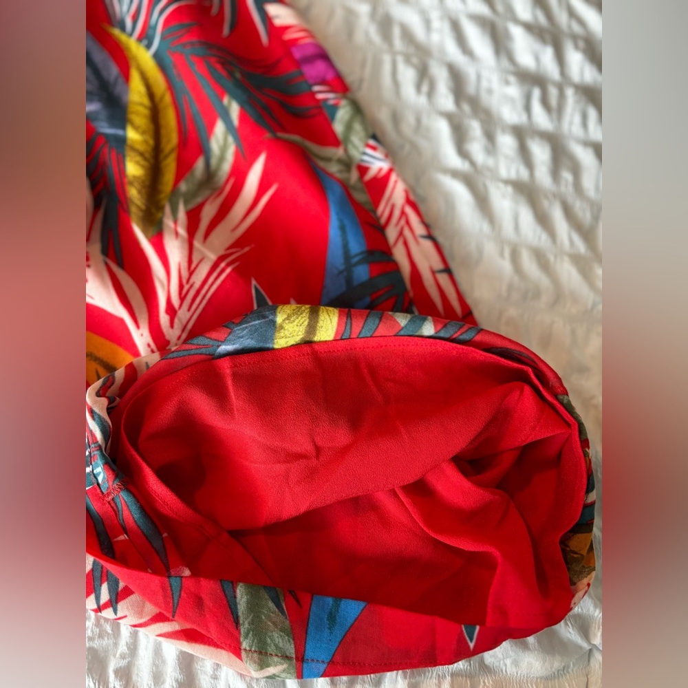 Anthropologie Red Carter Plunge Neckline Tropical‎ Jumpsuit Size XS - Picture 12 of 12
